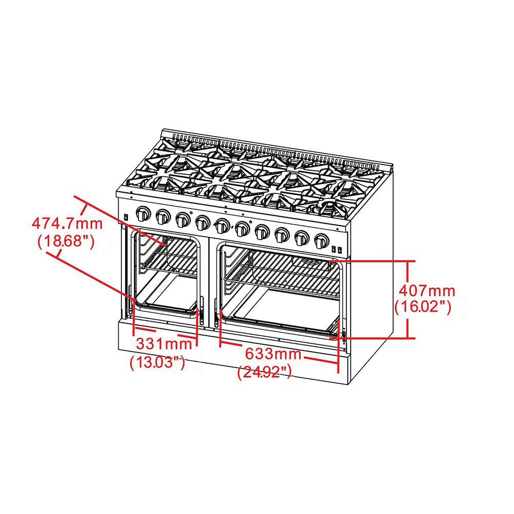 Forno FFSGS615648 Forno Galiano 48" Freestanding Dual Fuel Range