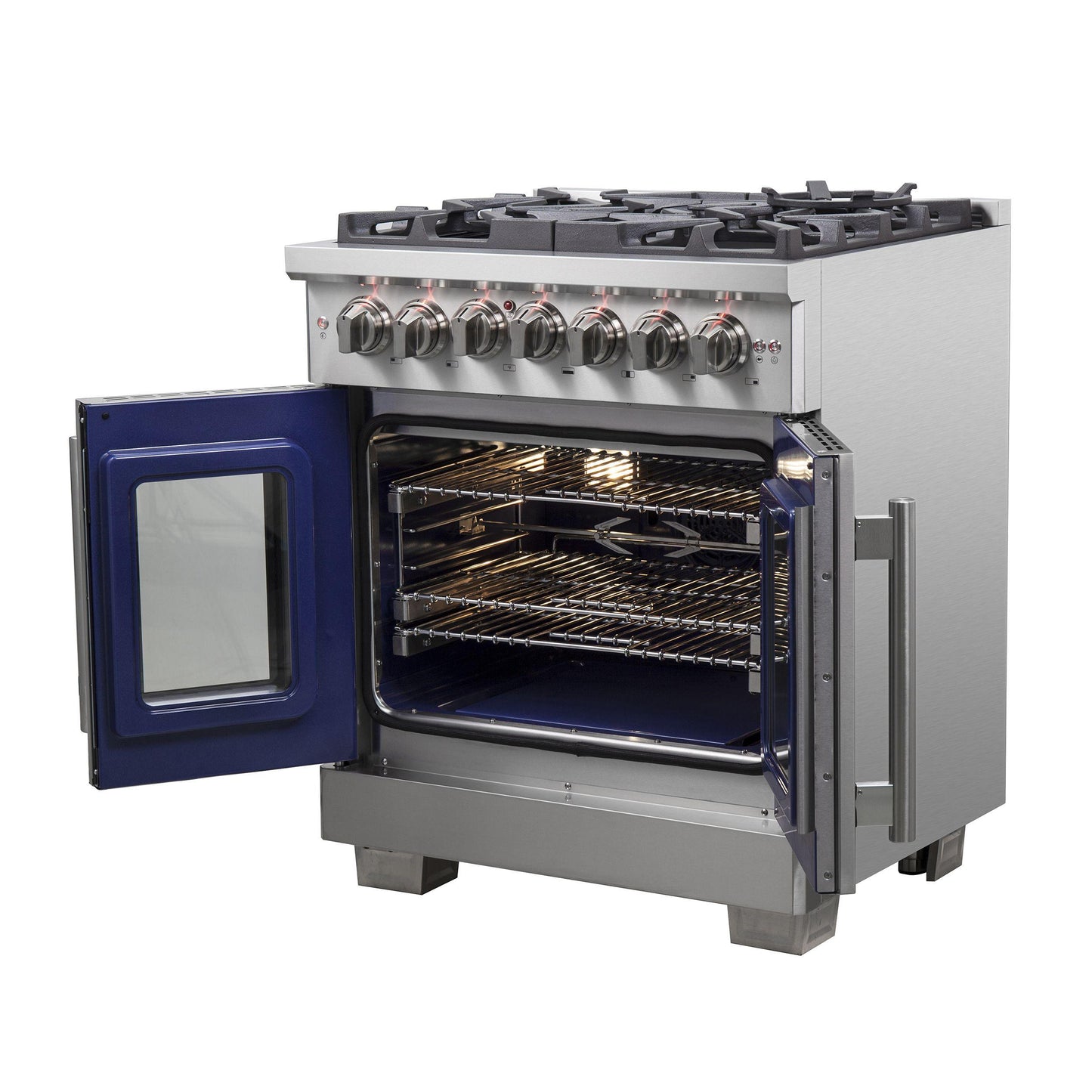 Forno FFSGS638730 Forno Capriasca 30" Freestanding French Door Dual Fuel Range