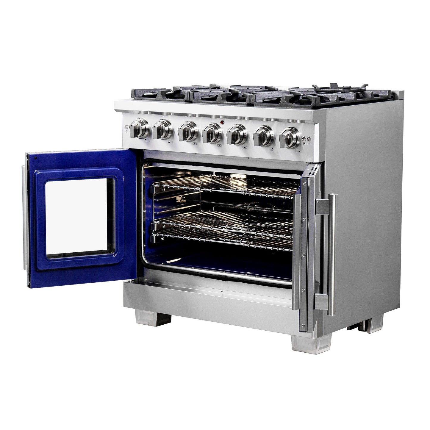 Forno FFSGS646036 Forno Capriasca 36" Freestanding French Door Gas Range