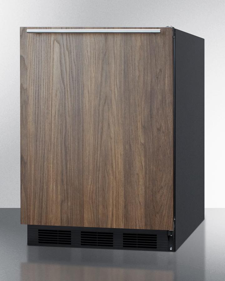 Summit CT663BKBIWP1ADA 24" Wide Built-In Refrigerator-Freezer With Wood Panel, Ada Compliant