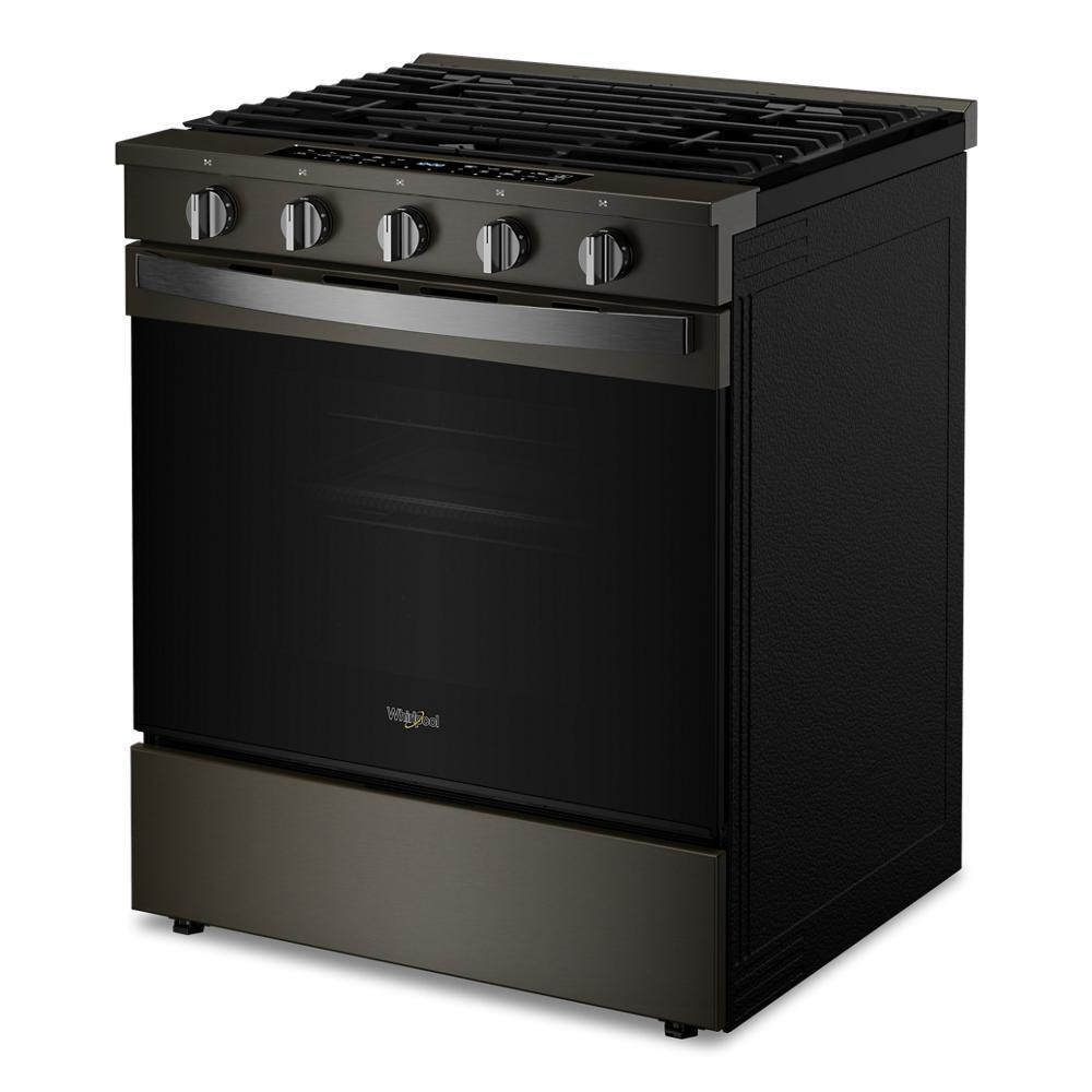 Whirlpool WSGS7530RV 30-Inch Smart Slide In Gas Range With Air Cooking Technology, No Preheat Air Fry, Wipeclean&#8482; Coating, Steam/Self Clean And High Speed Preheat