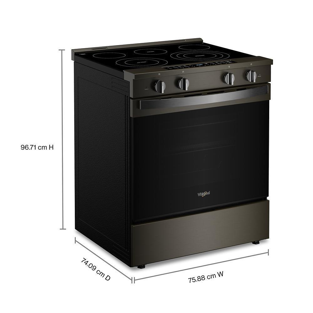 Whirlpool WSES7530RV 30-Inch Smart Slide In Electric Range With Air Cooking Technology, No Preheat Air Fry, Wipeclean&#8482; Coating, Steam/Self Clean And High Speed Preheat