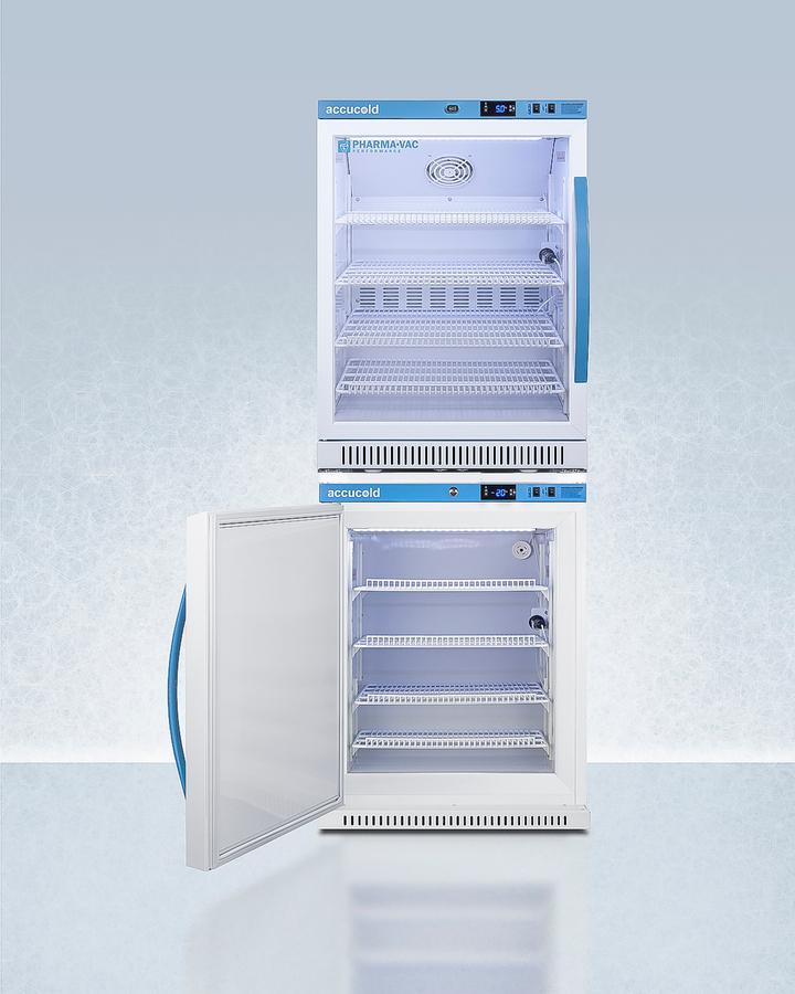 Summit ARG6PVAFZ5PVBIADASTACKLHD 24" Wide Performance Series All-Refrigerator/All-Freezer Combination