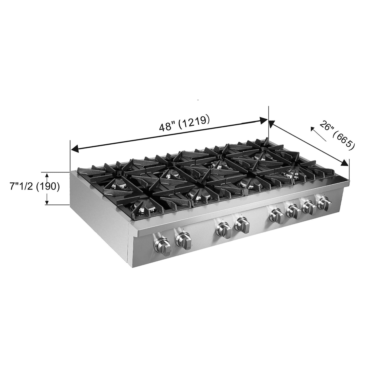 Forno FCTGS573748 Forno Cossato Alta Qualita 48" Gas Rangetop