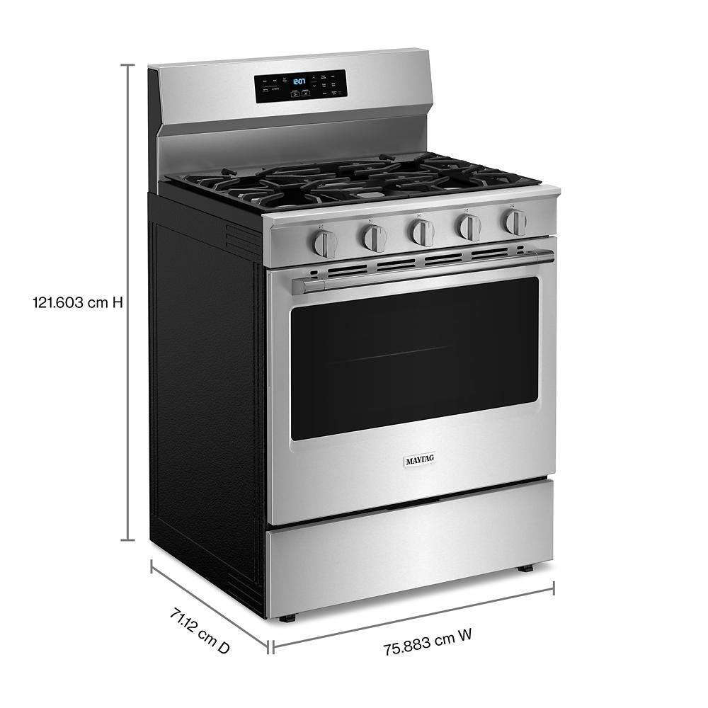 Maytag MFGS6030RZ 30-Inch Wide Gas Range With No Preheat Air Fry And Air Baking - 5.0 Cu. Ft.