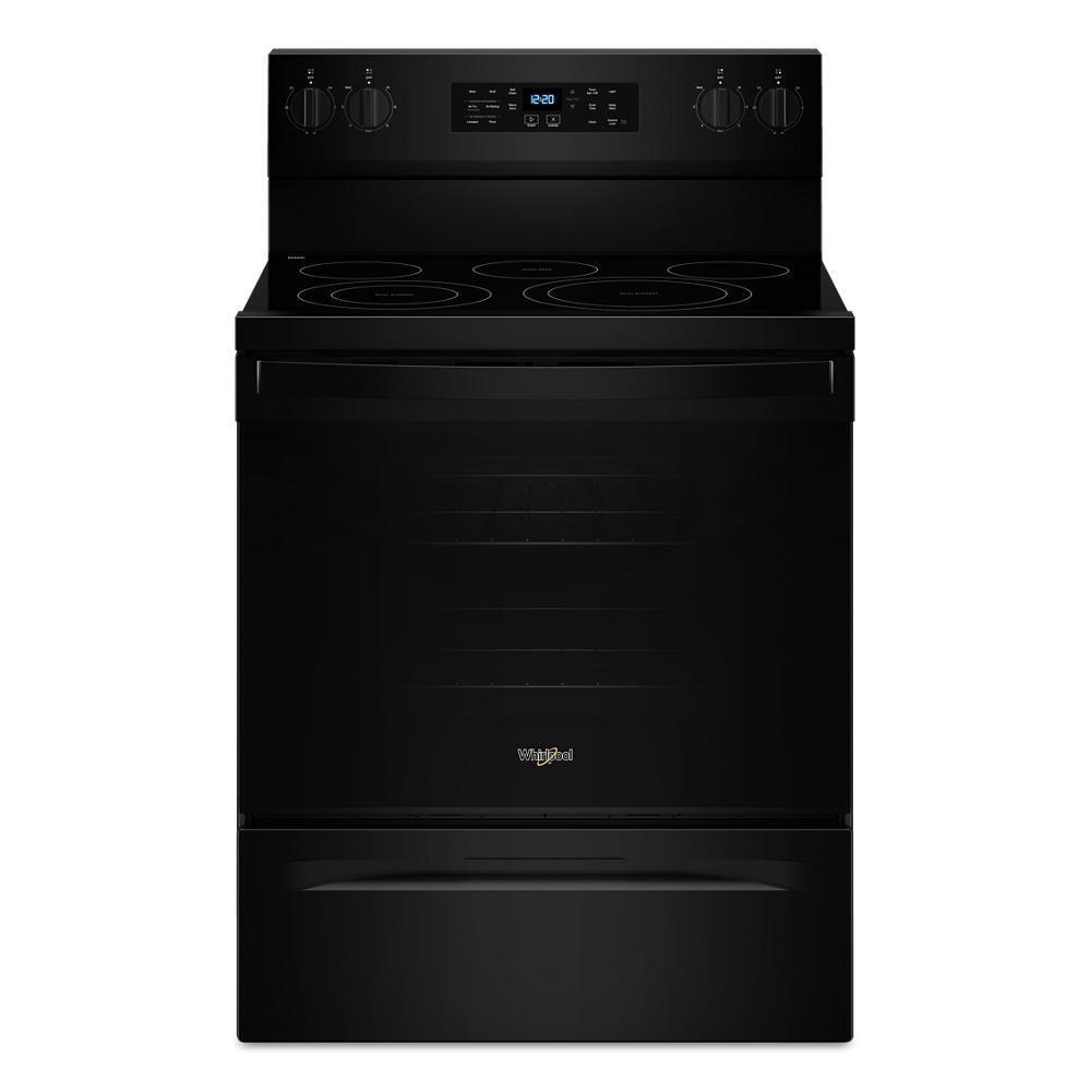 Whirlpool WFES5030RB 30-Inch Energy Star Electric Range With Air Cooking Technology, No Preheat Air Fry And Air Baking And Self Clean