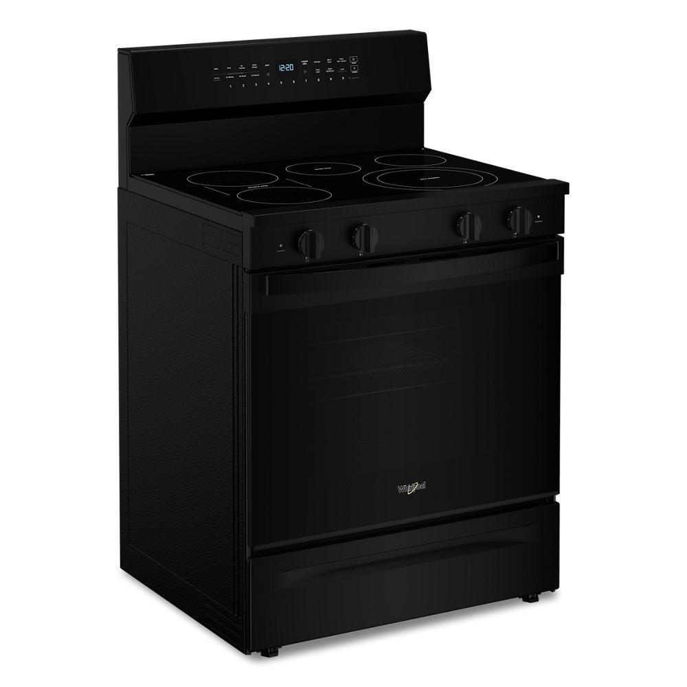 Whirlpool WFES7530RB 30-Inch Smart Electric Smart Range With Air Cooking Technology, No Preheat Air Fry, High Speed Preheat Oven, Wipeclean&#8482; Coating, And Steam/Self Clean