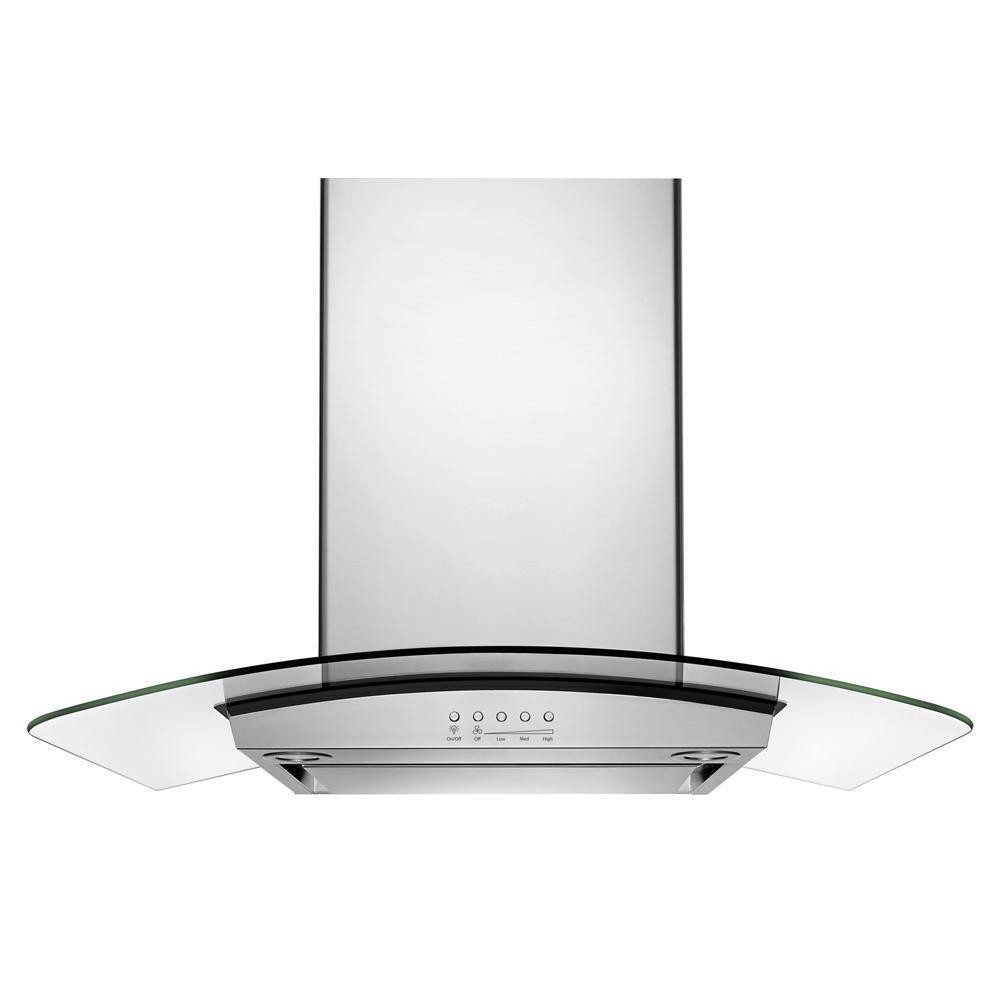 Jennair WVI75UC6DS 36" Modern Glass Island Mount Range Hood