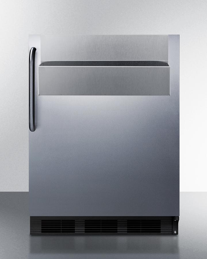 Summit FF7BKBISSTBADASR 24" Wide Built-In All-Refrigerator, Ada Compliant, With Speed Rail