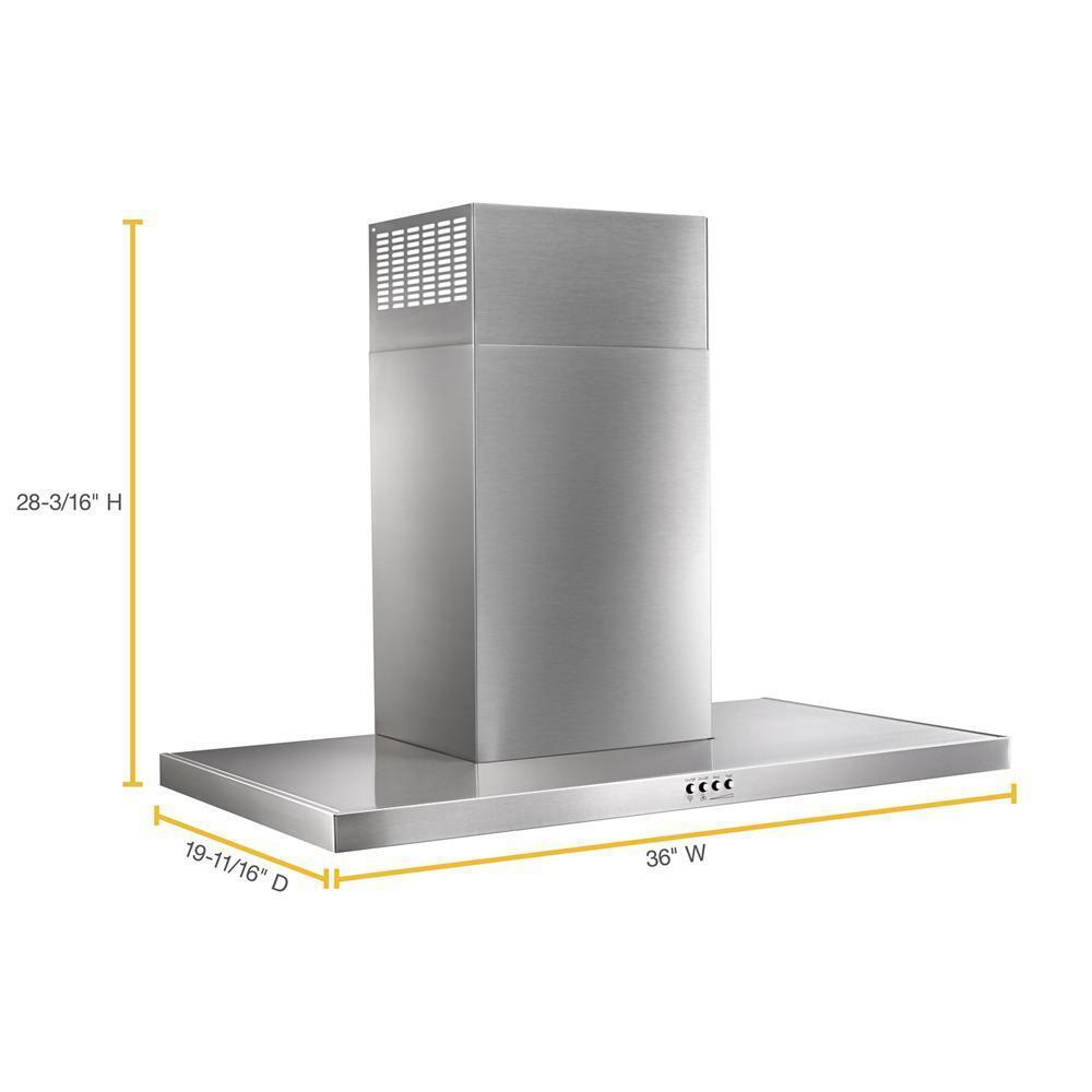 Jennair WVW57UC6FS 36" Stainless Steel Wall Mount Flat Range Hood