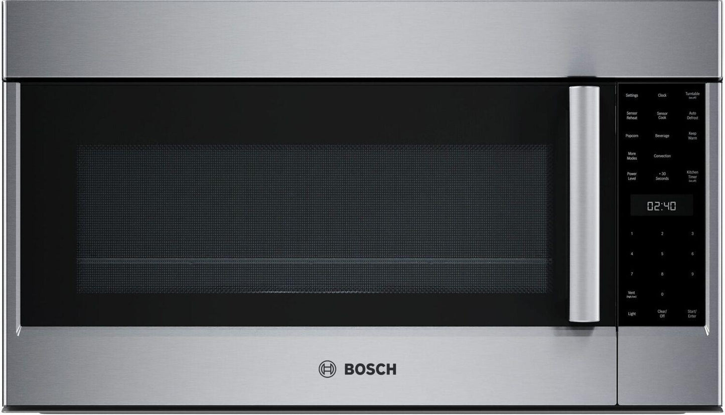 Bosch HMV8054U 800 Series Over-The-Range Microwave 30" Left Sideopening Door, Stainless Steel Hmv8054U