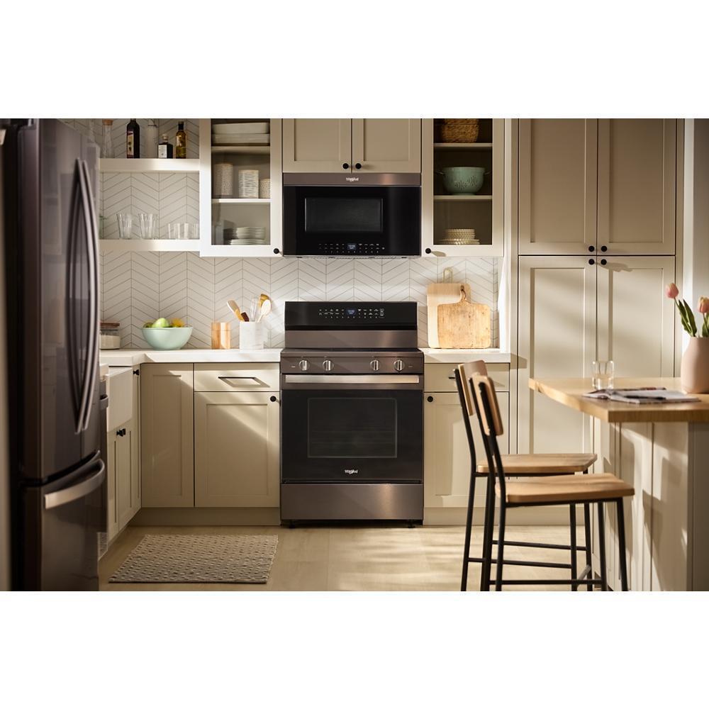 Whirlpool WFES7530RV 30-Inch Smart Electric Smart Range With Air Cooking Technology, No Preheat Air Fry, High Speed Preheat Oven, Wipeclean&#8482; Coating, And Steam/Self Clean