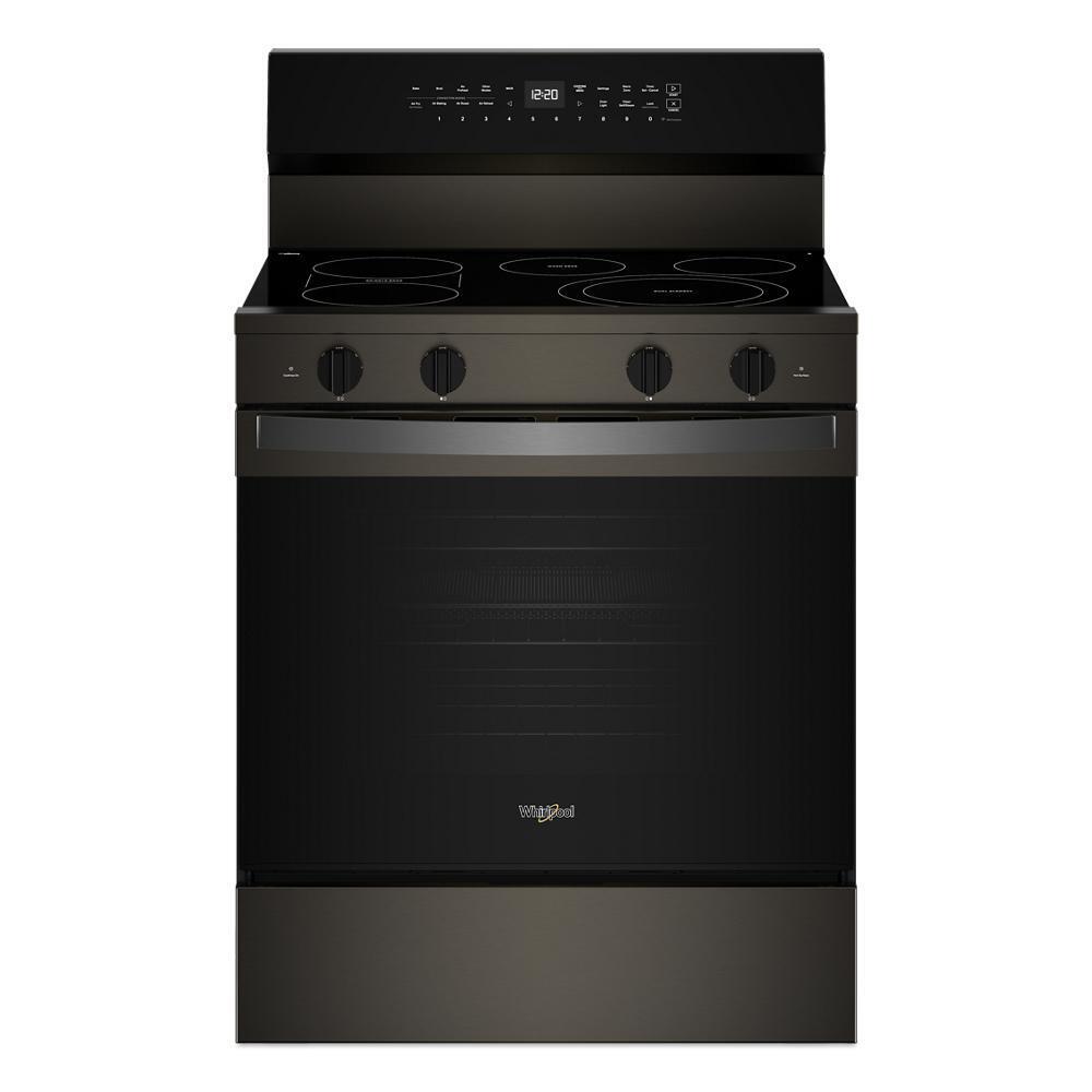 Whirlpool WFES7530RV 30-Inch Smart Electric Smart Range With Air Cooking Technology, No Preheat Air Fry, High Speed Preheat Oven, Wipeclean™ Coating, And Steam/Self Clean