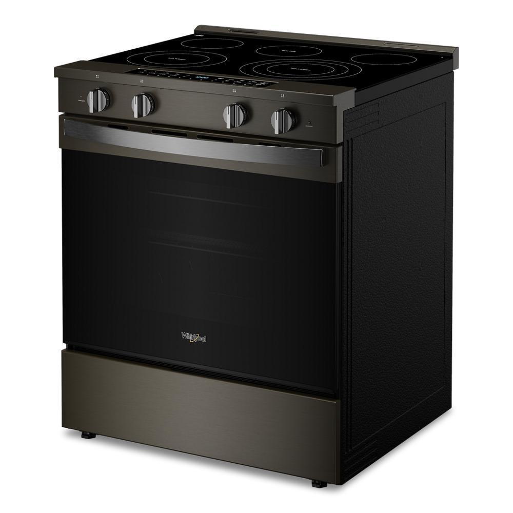 Whirlpool WSES7530RV 30-Inch Smart Slide In Electric Range With Air Cooking Technology, No Preheat Air Fry, Wipeclean&#8482; Coating, Steam/Self Clean And High Speed Preheat