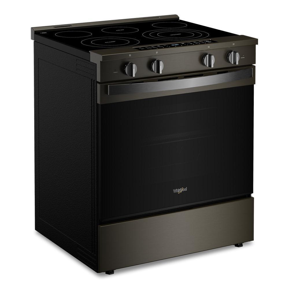 Whirlpool WSES7530RV 30-Inch Smart Slide In Electric Range With Air Cooking Technology, No Preheat Air Fry, Wipeclean&#8482; Coating, Steam/Self Clean And High Speed Preheat