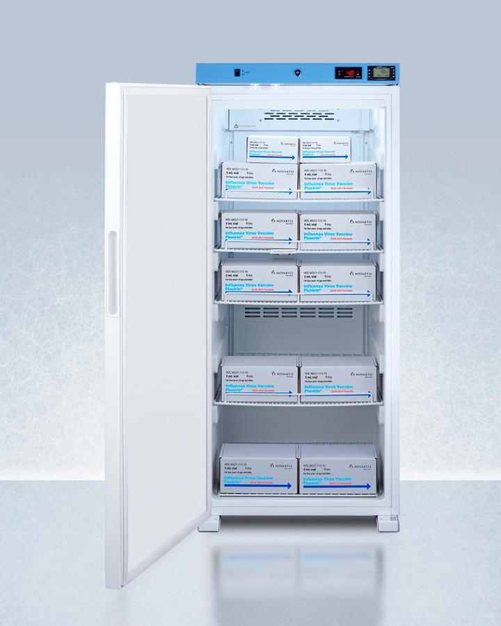 Summit ACR1011WNSF456LHD 24" Wide Upright Healthcare Refrigerator, Certified To Nsf/Ansi 456 Vaccine Storage Standard