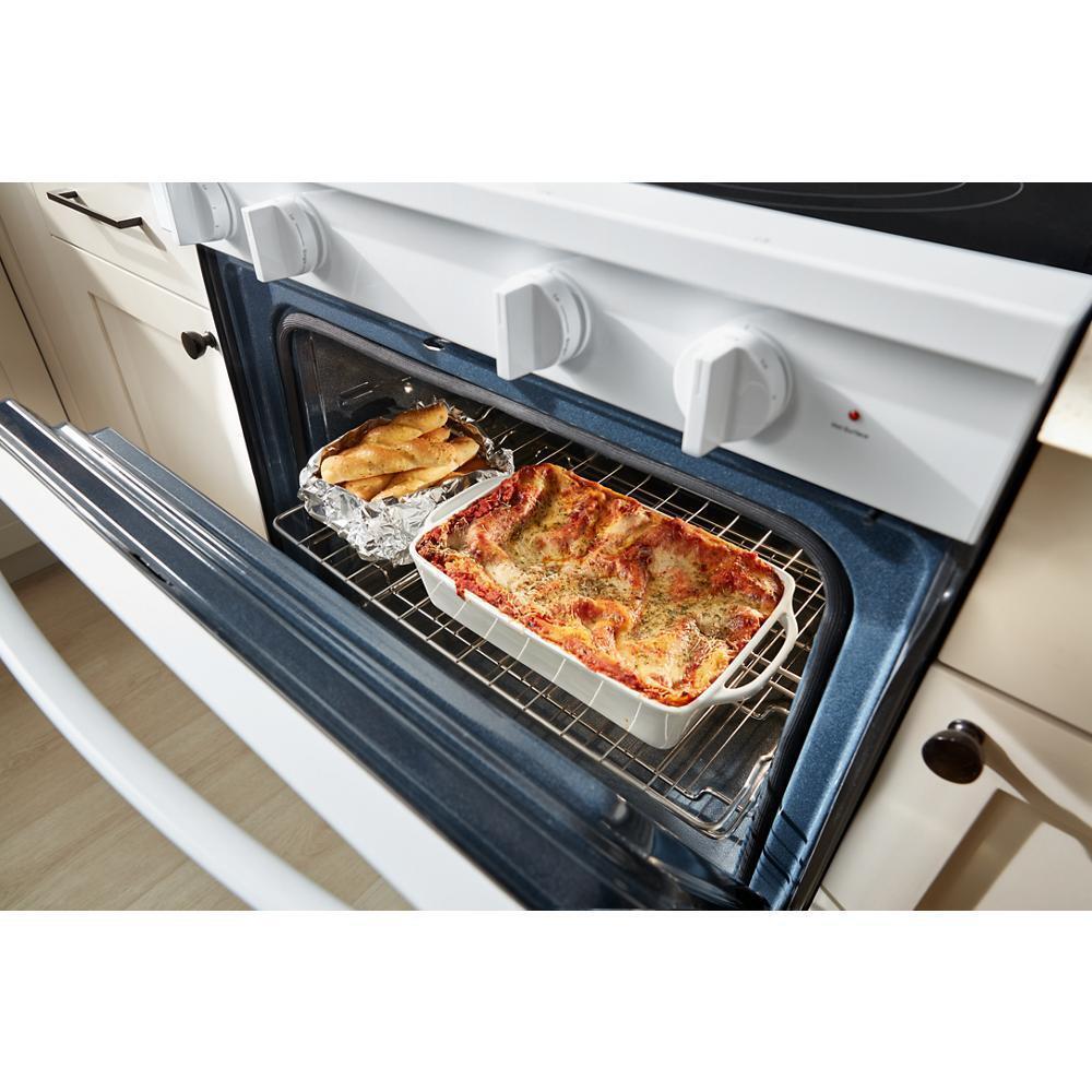 Whirlpool WFES7530RW 30-Inch Smart Electric Smart Range With Air Cooking Technology, No Preheat Air Fry, High Speed Preheat Oven, Wipeclean&#8482; Coating, And Steam/Self Clean