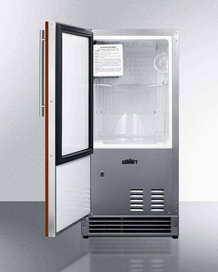 Summit BIM26H32IFLHD 15" Wide 25 Lb. Drain-Free Icemaker, Ada Compliant (Panel Not Included)