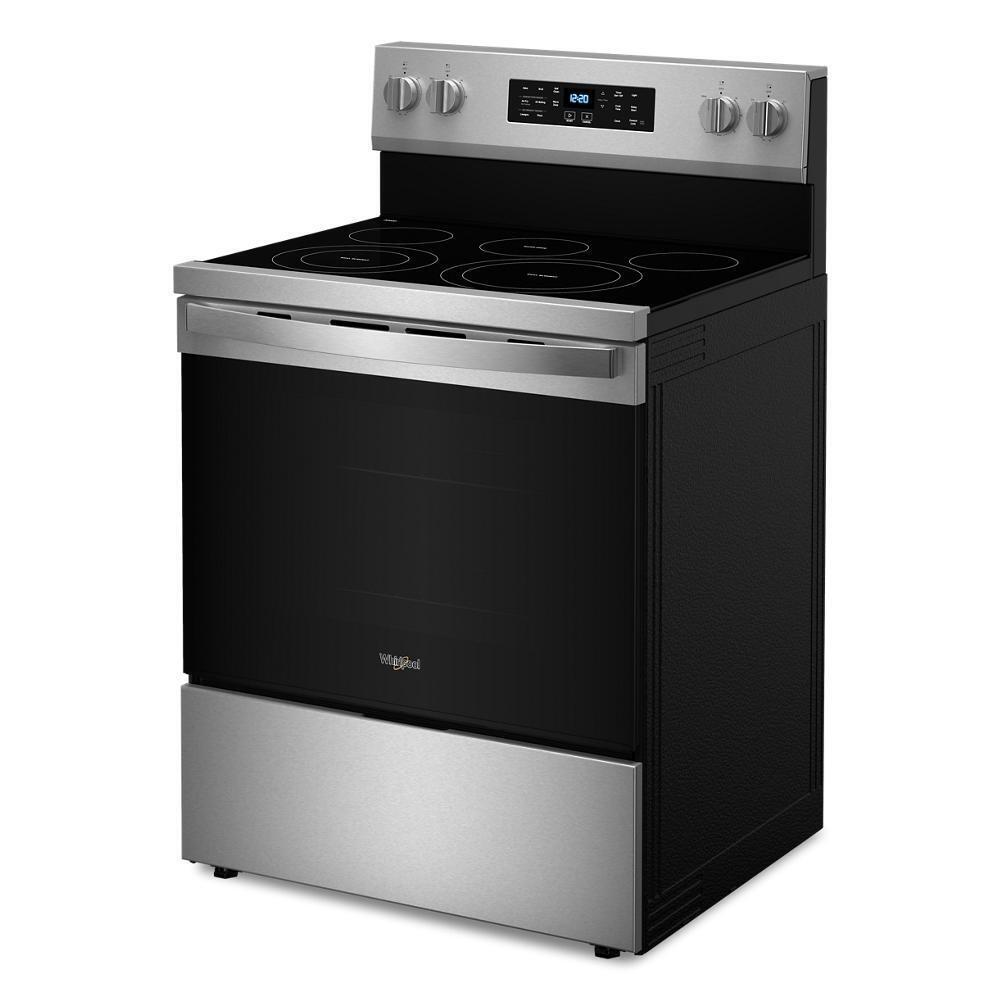 Whirlpool WFES5030RS 30-Inch Energy Star Electric Range With Air Cooking Technology, No Preheat Air Fry And Air Baking And Self Clean