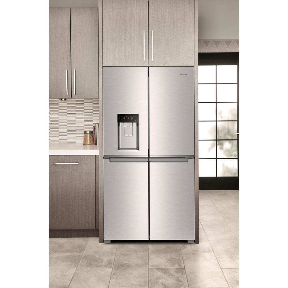 Whirlpool WRQC7836RZ 36-Inch Counter Depth 4 Door Refrigerator With Ice Maker In Door