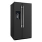 Forno FFRBI184436BLK Espresso Salerno 36-Inch Side-By-Side Black Refrigerator 20 Cu.Ft