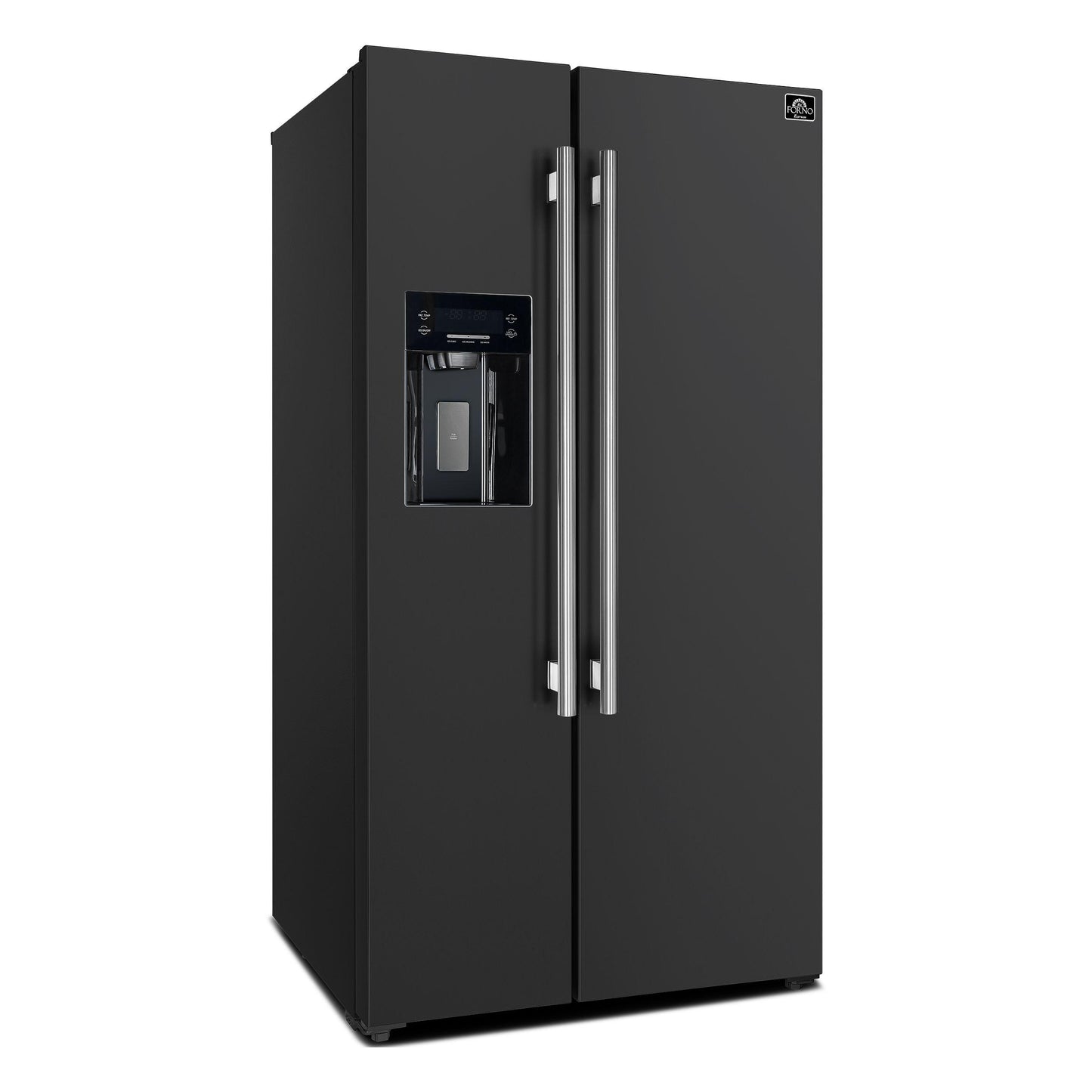 Forno FFRBI184436BLK Espresso Salerno 36-Inch Side-By-Side Black Refrigerator 20 Cu.Ft