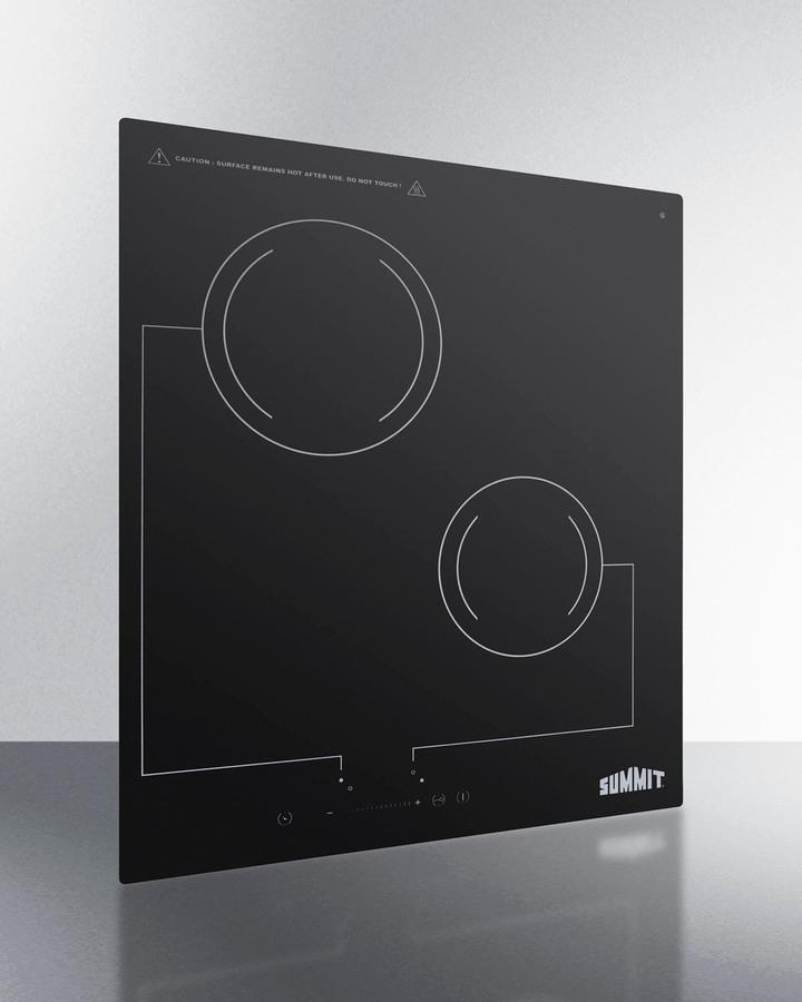 Summit CR2B228T 18" Wide 220V 2-Burner Radiant Cooktop