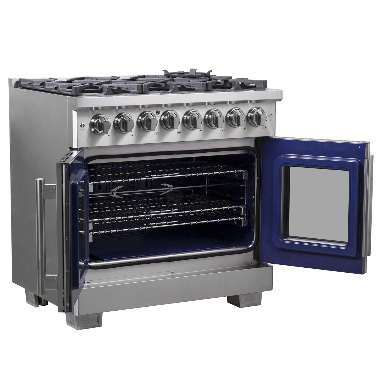 Forno FFSGS638736 Forno Capriasca 36" Freestanding French Door Dual Fuel Range