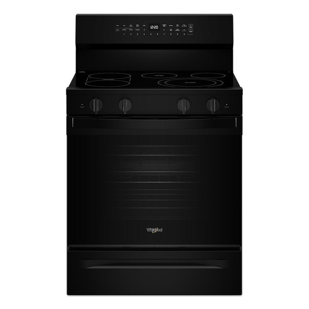 Whirlpool WFES7530RB 30-Inch Smart Electric Smart Range With Air Cooking Technology, No Preheat Air Fry, High Speed Preheat Oven, Wipeclean™ Coating, And Steam/Self Clean