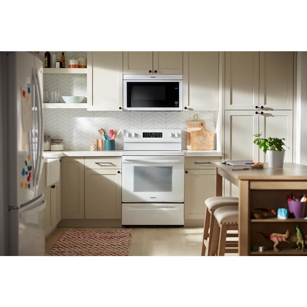 Whirlpool WFES5030RW 30-Inch Energy Star Electric Range With Air Cooking Technology, No Preheat Air Fry And Air Baking And Self Clean