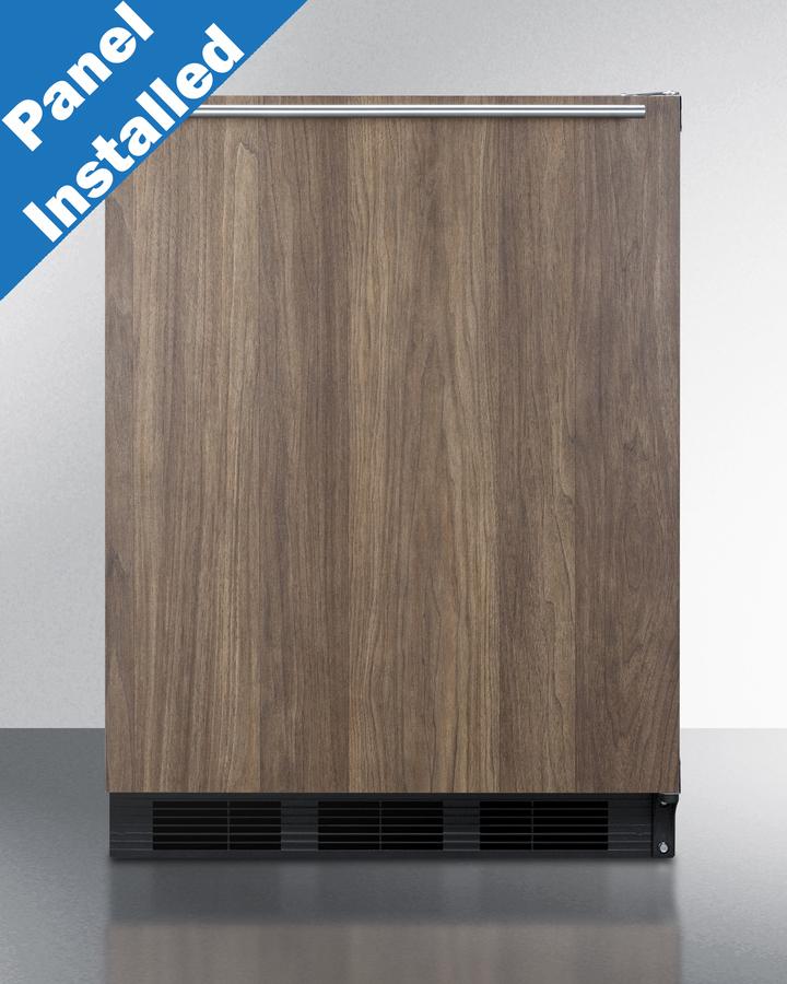 Summit CT663BKBIWP1ADA 24" Wide Built-In Refrigerator-Freezer With Wood Panel, Ada Compliant