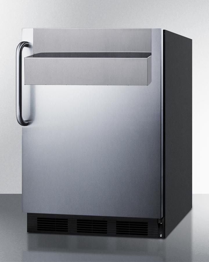 Summit FF7BKBISSTBADASR 24" Wide Built-In All-Refrigerator, Ada Compliant, With Speed Rail