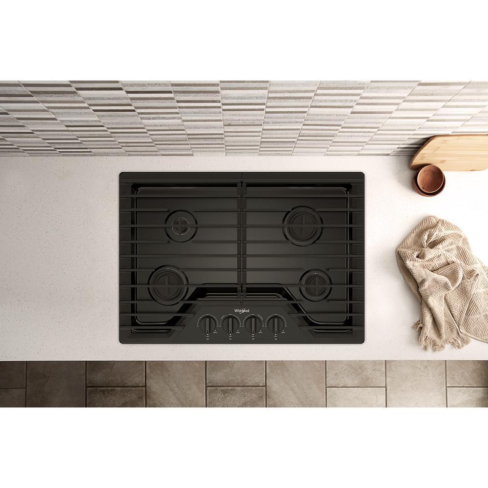 Whirlpool WCGK3030PB 30-Inch Gas Cooktop With Speedheat&#8482; Burners