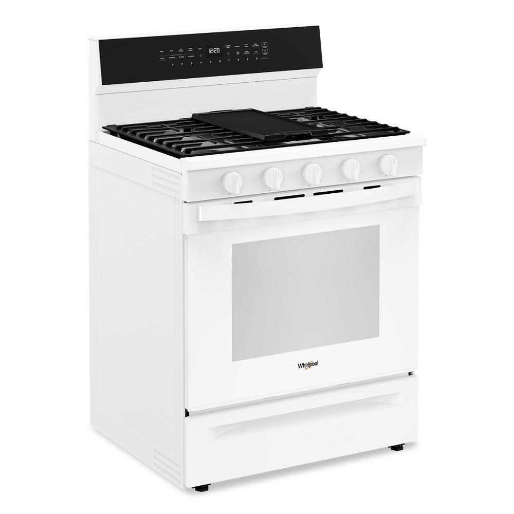 Whirlpool WFGS7530RW 30-Inch Smart Gas Range With Air Cooking Technology, No Preheat Air Fry, Steam/Self Clean And High Speed Preheat