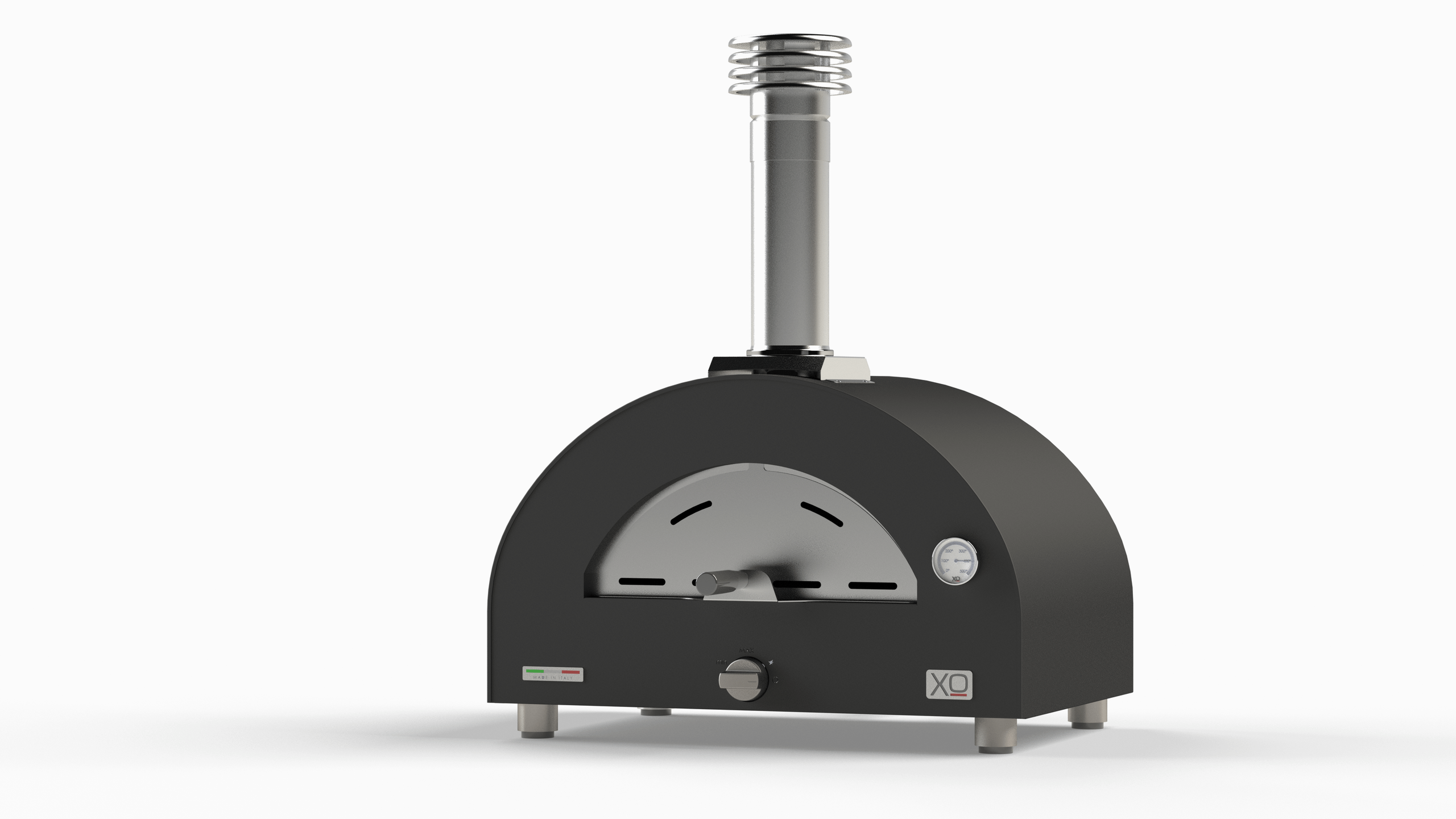 Xo Appliance XOPIZZA1GASCAL Tabletop Gas Fired Pizza Oven Carbona (Black), Propane