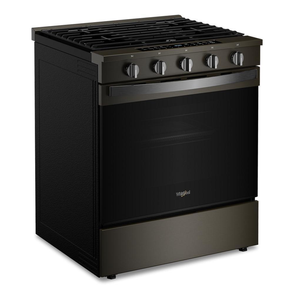 Whirlpool WSGS7530RV 30-Inch Smart Slide In Gas Range With Air Cooking Technology, No Preheat Air Fry, Wipeclean&#8482; Coating, Steam/Self Clean And High Speed Preheat