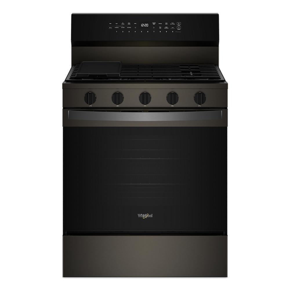 Whirlpool WFGS7530RV 30-Inch Smart Gas Range With Air Cooking Technology, No Preheat Air Fry, Steam/Self Clean And High Speed Preheat