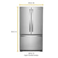 Whirlpool WRFC2036RZ Whirlpool® Counter-Depth French Door Bottom Mount Refrigerator