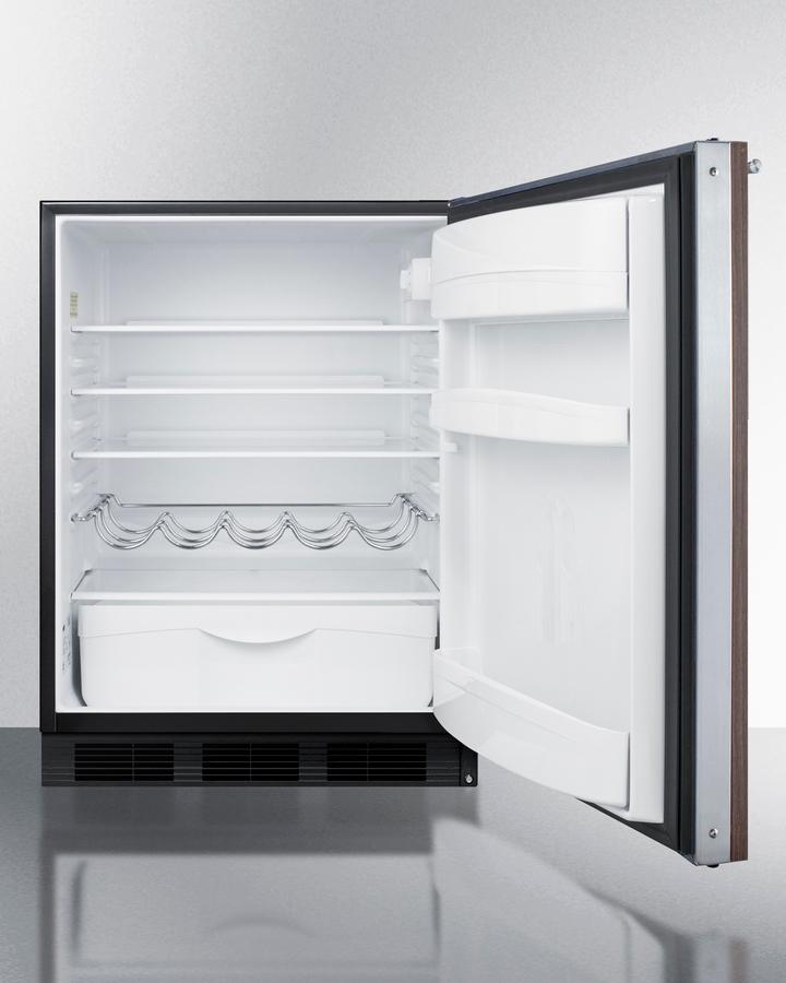 Summit FF63BKBIWP1ADA 24" Wide Built-In All-Refrigerator With Wood Panel Door, Ada Compliant