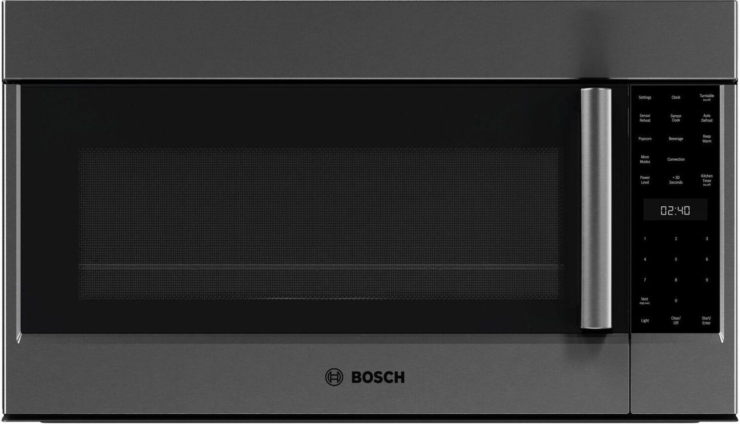 Bosch HMV8045U 800 Series Over-The-Range Microwave 30" Left Sideopening Door, Black Stainless Steel Hmv8045U