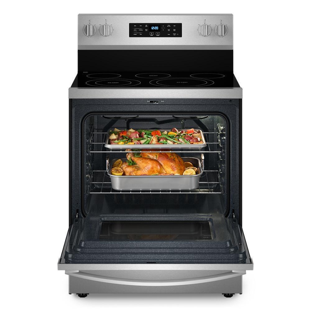 Whirlpool WFES5030RZ 30-Inch Energy Star Electric Range With Air Cooking Technology, No Preheat Air Fry And Air Baking And Self Clean