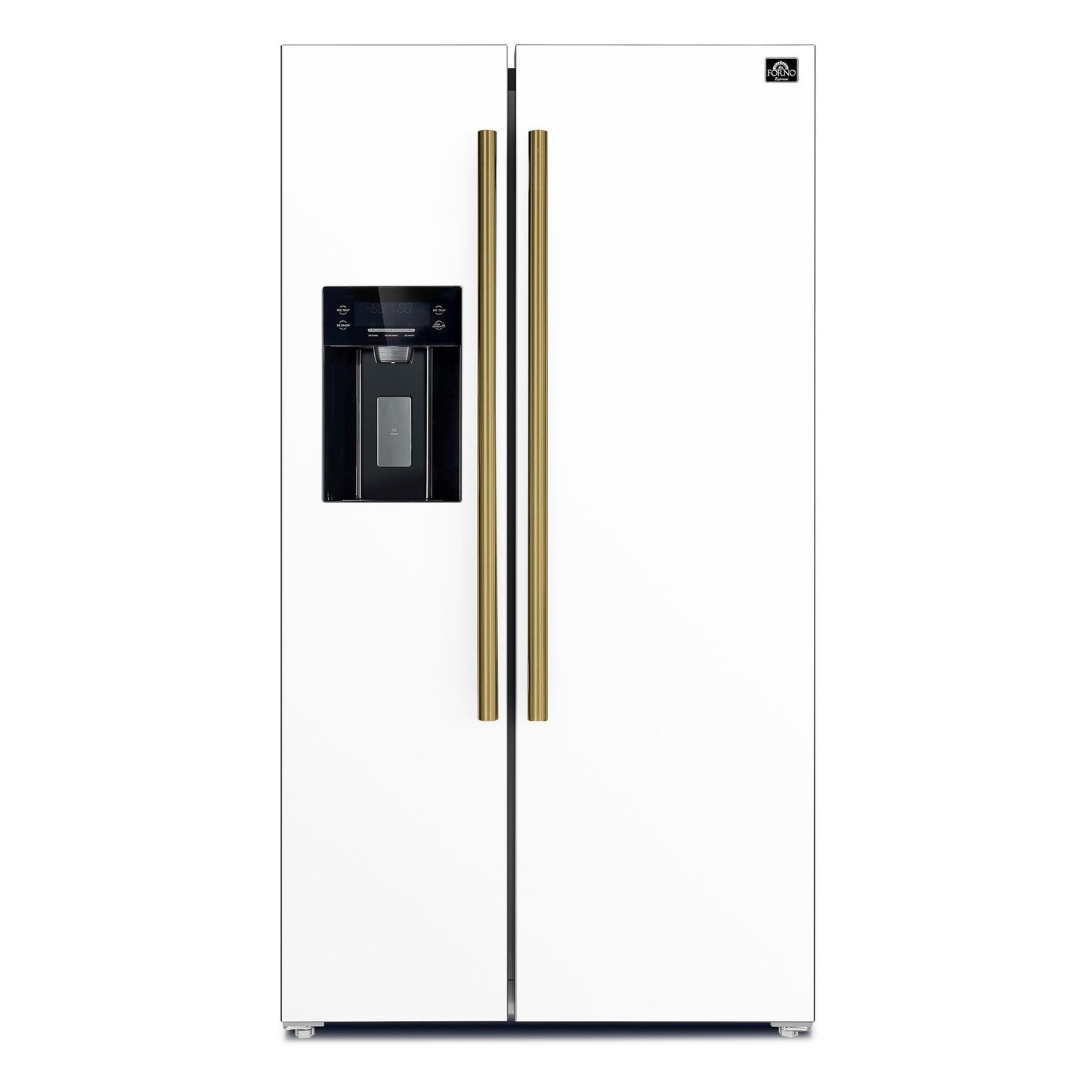 Forno FFRBI184436WHT Espresso Salerno 36-Inch Side-By-Side White Refrigerator 20 Cu.Ft