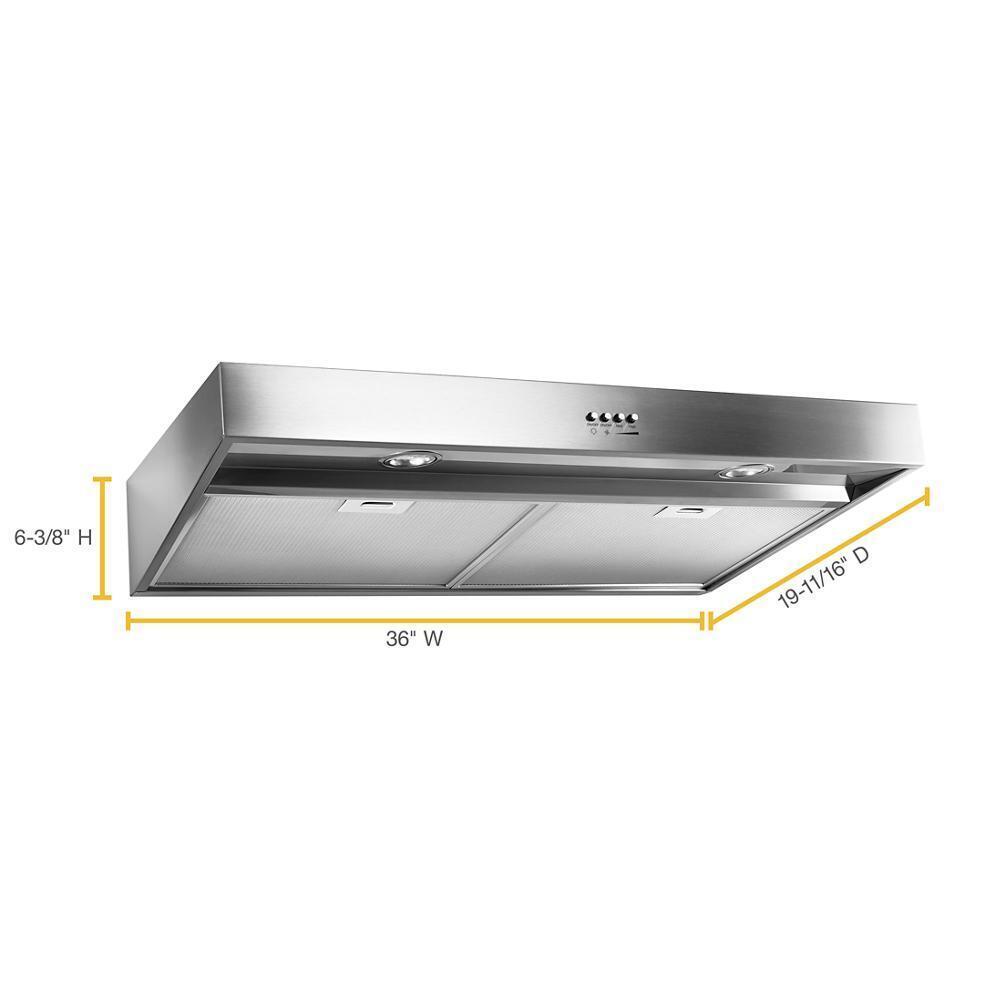 Jennair WVU37UC6FS 36" Range Hood With Full-Width Grease Filters