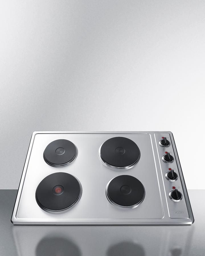 Summit CSD4B300 30" Wide 208/240V 4-Burner Solid Disk Cooktop