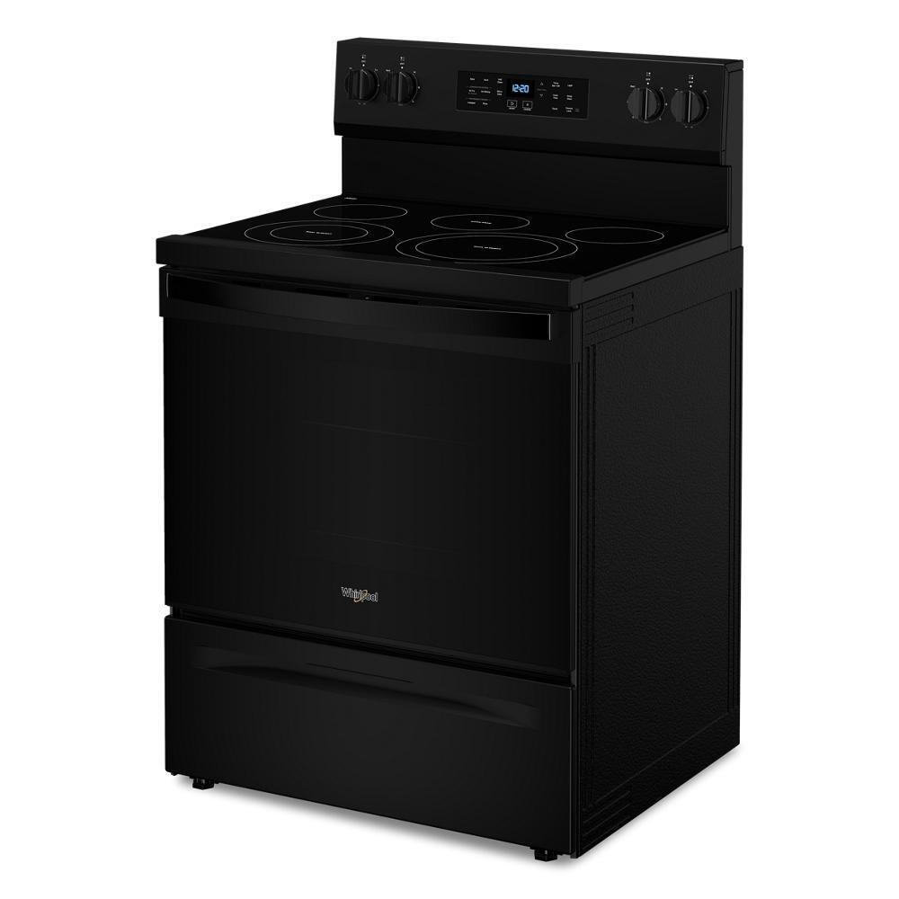 Whirlpool WFES5030RB 30-Inch Energy Star Electric Range With Air Cooking Technology, No Preheat Air Fry And Air Baking And Self Clean