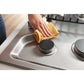 Whirlpool WCGK7530PS 30-Inch Gas Cooktop With 2-In-1 Hinged Grate To Griddle