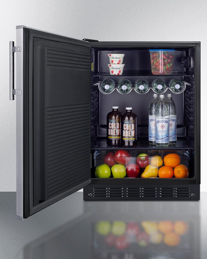 Summit FF708BL7SSADALHD 24" Wide All-Refrigerator, Ada Compliant