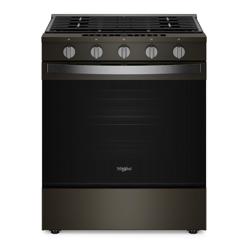 Whirlpool WSGS7530RV 30-Inch Smart Slide In Gas Range With Air Cooking Technology, No Preheat Air Fry, Wipeclean™ Coating, Steam/Self Clean And High Speed Preheat