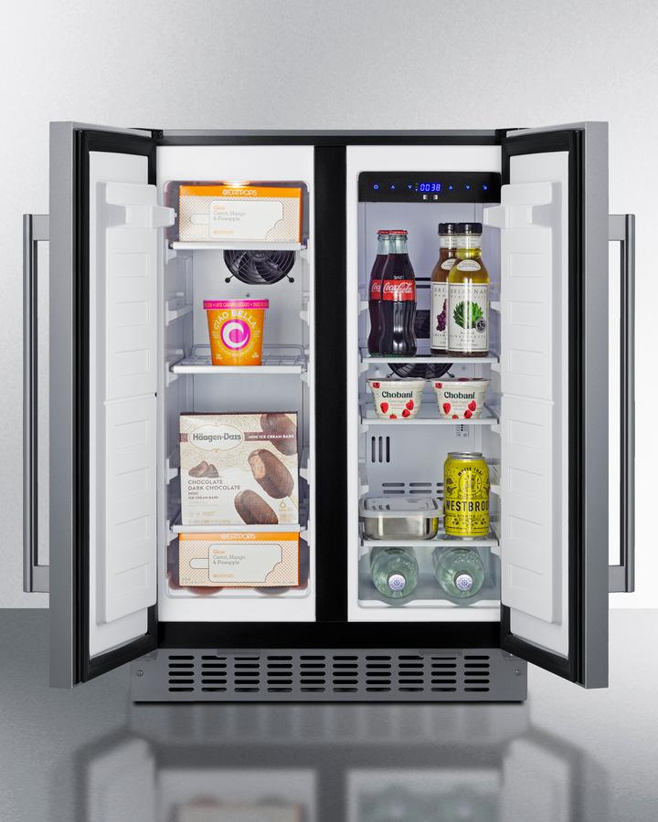 Summit FFRF24SSCSS 24" Wide Built-In Refrigerator-Freezer