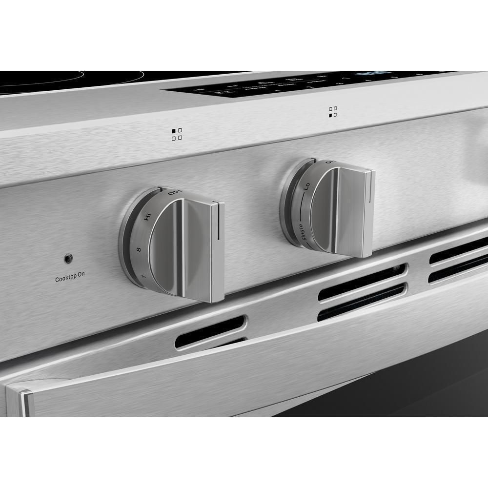 Whirlpool WSES7530RZ 30-Inch Smart Slide In Electric Range With Air Cooking Technology, No Preheat Air Fry, Wipeclean&#8482; Coating, Steam/Self Clean And High Speed Preheat